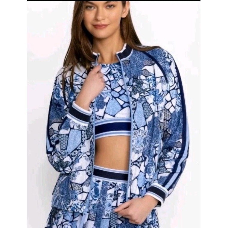 Nwt Johnny Was Biya Lined Bee Jw Active Sporty Jacket Moonlight Glass Sz Xl Rtl